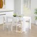 Merkloos Eettafel 140x74,5x76 cm - Houtmateriaal in witte uitvoering