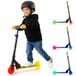 SUN BABY Trottinette 2 roues Lumi Ride à partir de 3 ans avec éclairage LED, jusqu'à 50 kg noir-jaune, Poignées TPR confortables, cadre léger en aluminium