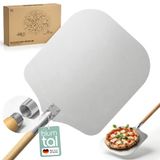 Blumtal pizzaschep met groot oppervlak 30,5 x 30,5 cm - praktische aluminium pizzaschep - met steel - pizzaschuiver - met aluminium steel