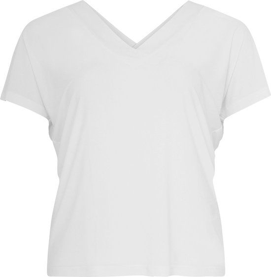 YOEK Dames T-Shirt V-hals Wit