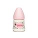 Suavinex Babyfles + 0 maanden, langzame stroom, siliconen, roze, 150 ml