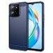 Honor Coque Honor X5b/X5b Plus en TPU Brossé - Fibre de Carbone - Bleue