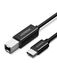 Ugreen Printerkabel USB-C naar USB-B 1 Meter Zwart
