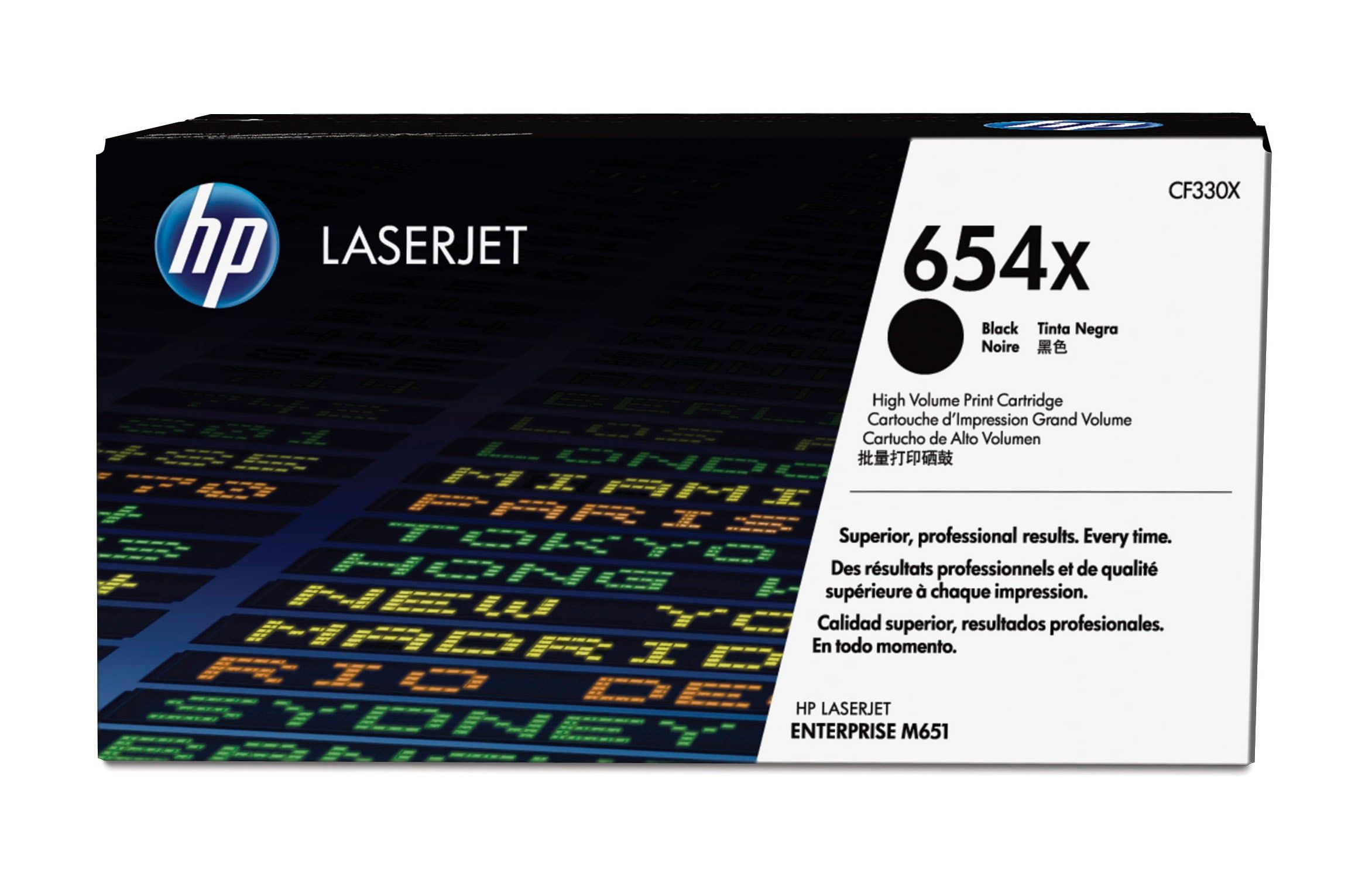 HP 654X Zwarte Toner Cartridge - High Capacity - Origineel