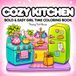 Cozy Kitchen Coloring Book: Cute and Cozy Spaces Coloring for Relaxation and Stress Relief | Bold and Easy Designs for Adults and Beginners