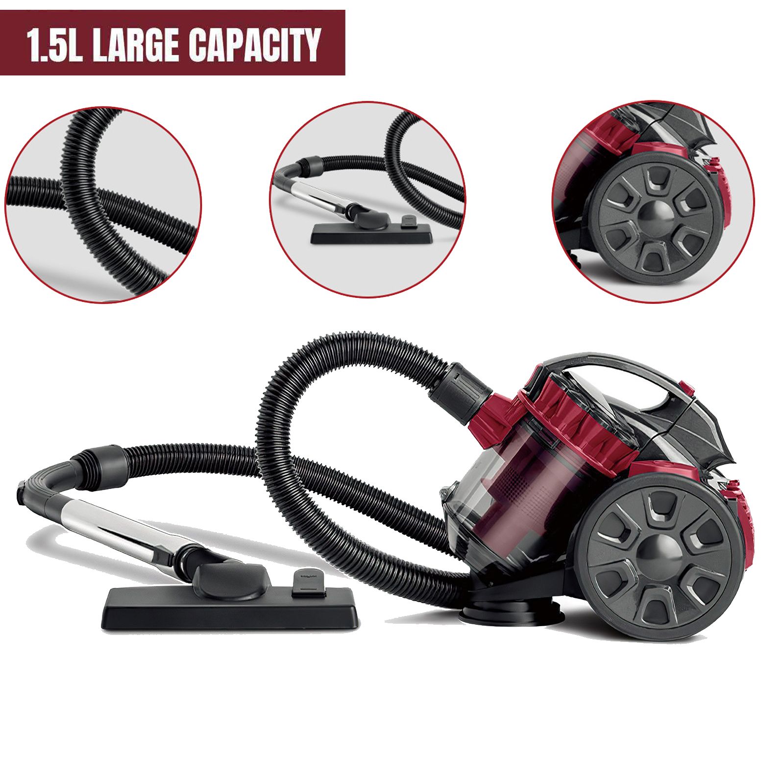 DWiusty 2600W Draagbare Stofzuiger