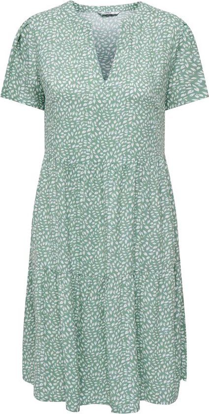 ONLY ONLZALLY LIFE S/S THEA DRESS NOOS Women's Dress - Green/White - Size L - Viscose