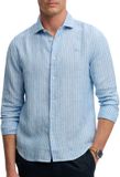 Superdry Chemise en lin Riviera Blue Stripe Hommes Taille XL