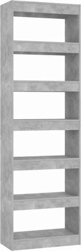 vidaXL Boekenkast/kamerscherm 60x30x198 cm betongrijs