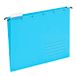 25 x blauwe hangmappen voor A4, hangmappen, opzij open, incl. tabbladen