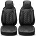 BREMER SITZBEZÜGE Premium Camper stoelhoezen voor Malibu VAN FIRST CLASS / TWO ROOMS DPL504 in Zwart (2 losse stoelen)