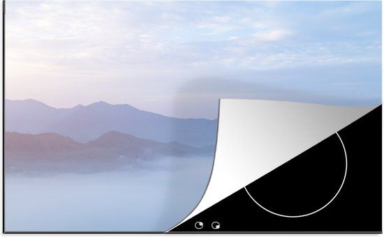 KitchenYeah® Inductie beschermer 77x51 cm - Mist trekt over China - Inductie beschermer voor kookplaat - Multicolor