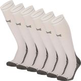 Xtreme Sockswear Compressiesokken Hardlopen - 6 Paar – Kniehoge Hardloopsokken Unisex – Klasse 1 Compressie – Multi Wit – Maat 35/38