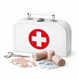 Merkloos Dokter / zuster verkleed koffertje - verpleegster - 20 x 15 x 6 cm - wit - met kruis