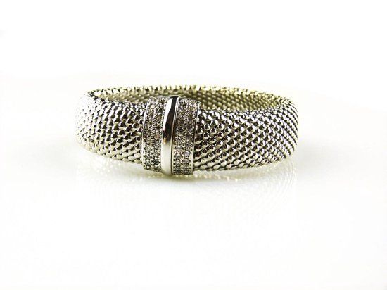 model Ella armband zilver gerhodineerd 925 zilver zirkonia 21 cm dames