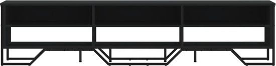 vidaXL Tv-meubel - 180x34x41 cm - bewerkt hout - zwart