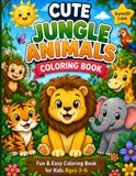 Cute Jungle Animals Coloring Book