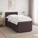Maison Exclusive - Lit Boxspring avec matelas marron foncé 90 x 200 cm tissu