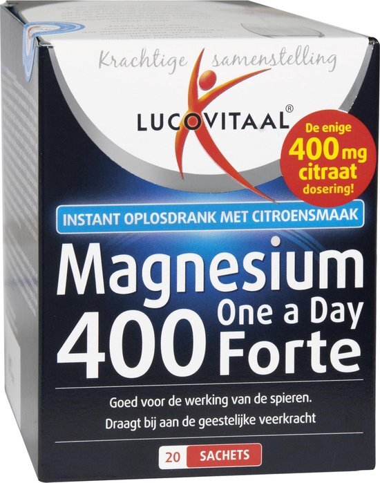 Lucovitaal Magnesium Citraat Poeder Forte 400mg Sachets