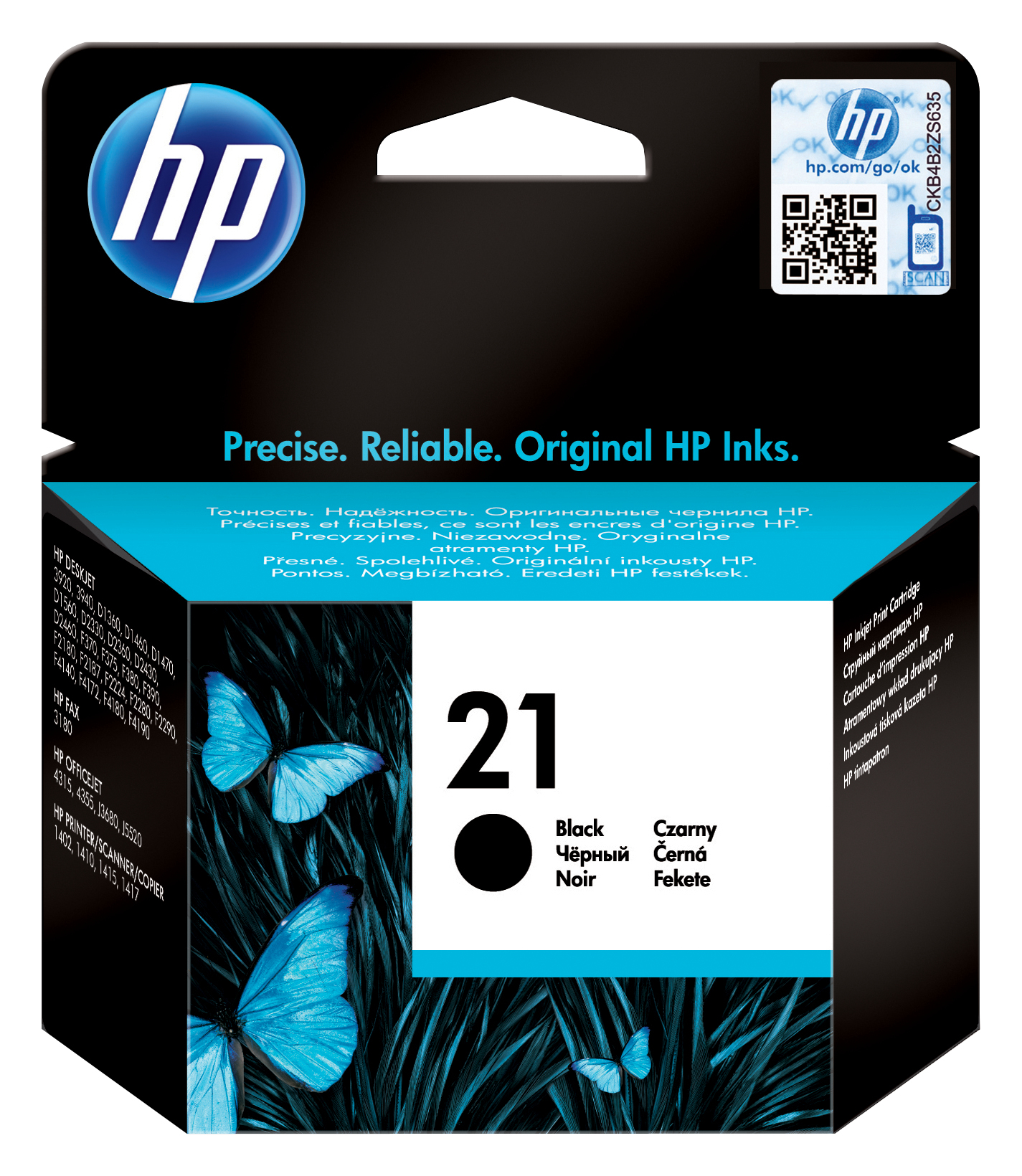 HP 21 originele zwarte inktcartridge