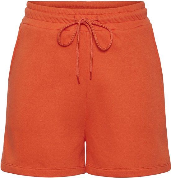 PIECES PCCHILLI SUMMER HW SHORTS NOOS BC Dames Short - Tangerine Tango - Maat XS
