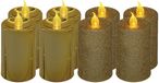 Feeric lights & Christmas Kaarsen - 8 stuks - Goudkleurig - LED - H7,5 cm