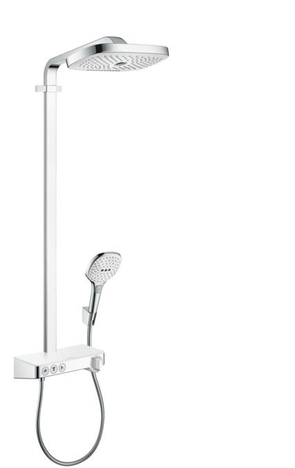 Hansgrohe Raindance Select E 300 3jet Showerpipe - 150 mm - Chroom/Wit