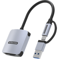 Sitecom USB Card Reader High Speed USB-C & USB-A