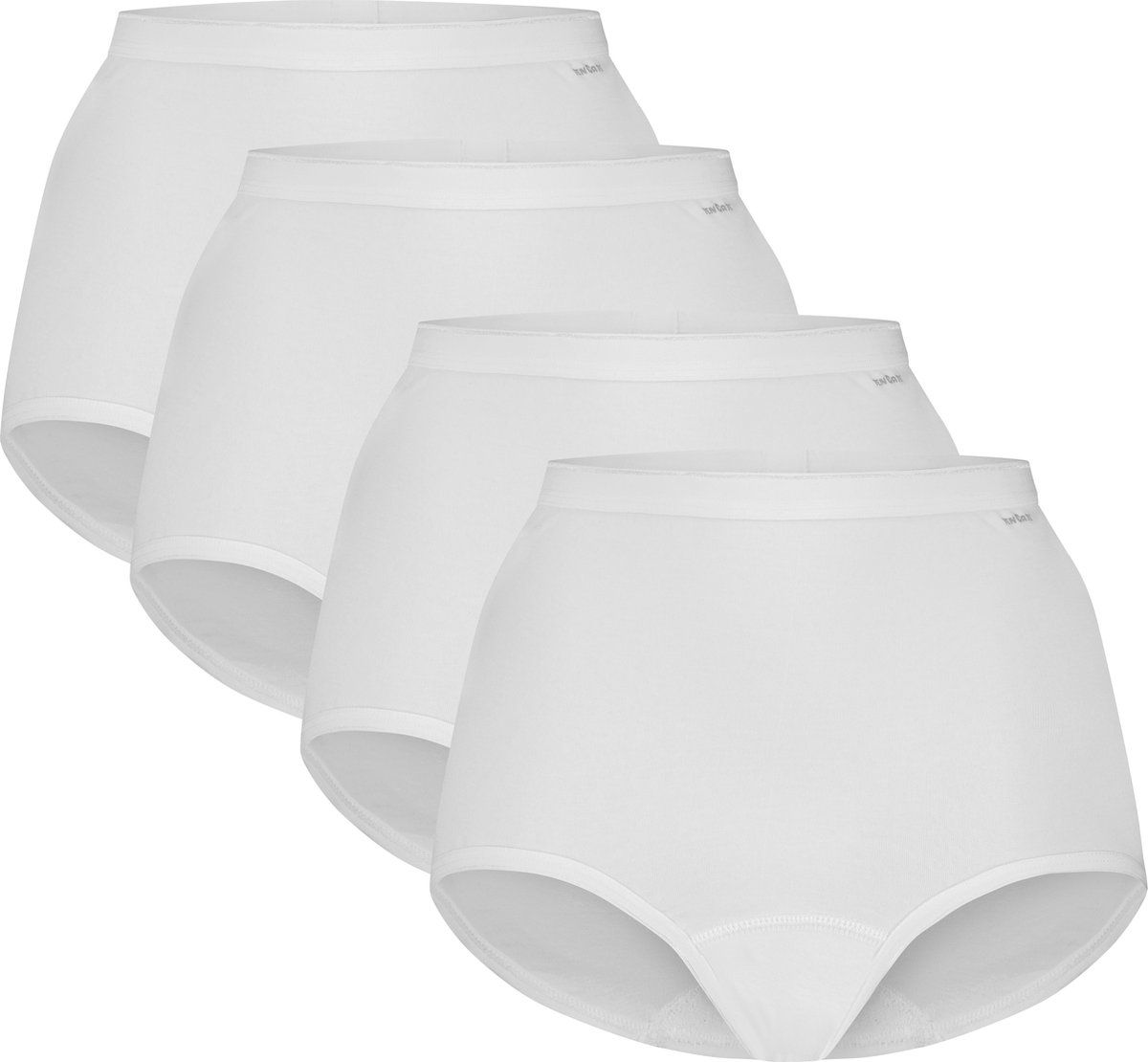 Ten Cate 4-Pack High Waist Dames Slip - Wit - M