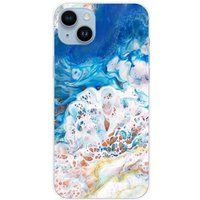 1001 coques Apple iPhone 14 Plus Marbre ocean bedrukt siliconen hoesje