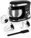 Swiss Haus® KM2305 Robot culinaire – 1300W Robot culinaire – Bol mélangeur inox 5L – Batteur de cuisine avec 6 vitesses + Pulse – avec crochet pétrisseur & fouet – Noir