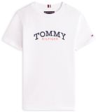Tommy Hilfiger Kids T-shirt Korte mouw Ronde hals Gerecycled katoen 100% Katoen Wit Maat 10