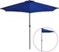 vidaXL Balkonparasol half met aluminium paal 270x144x222 cm blauw