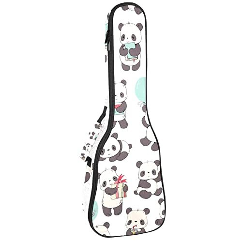 Mersov Tenor Ukulele Gigbag Waterdichte Ukelele Case Gewatteerde Rugzak, Geweldig voor Sopraan Concert (21/23/24") Leuke Panda en Cadeau