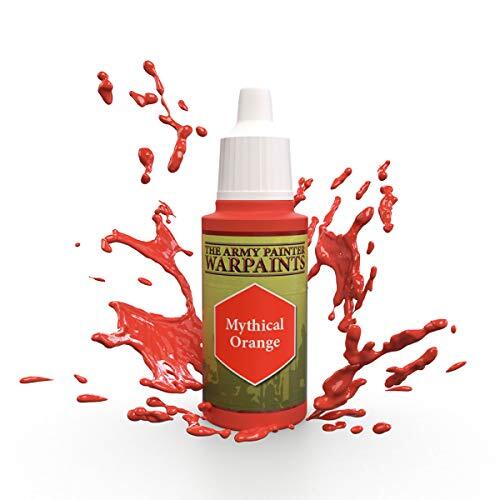 The Army Painter | Warpaint | Mythical Orange | Acrylic Non-Toxic Heavily Pigmented Water Based Paint for Tabletop Roleplaying, Boardgames, and Wargames Miniature Model Painting