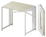 Table pliante de 83 cm, pas d'assemblage requis, finition bois clair/blanc