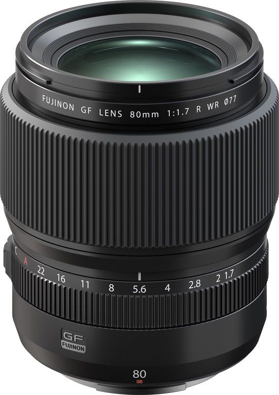 Fujifilm FUJINON GF 80mm F1.7 R WR - Zwart