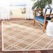 Safavieh CY6923 In- en Outdoor tapijt, geweven polypropyleen CY6923 90 x 150 cm Bruin/beige