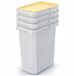 Prosperplast Poubelles de tri sélectif 4x12L Systema - Gris avec rabats colorés