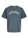 JACK & JONES Chemise 'JJEDENVER' anthracite / graphite / blanc cassé