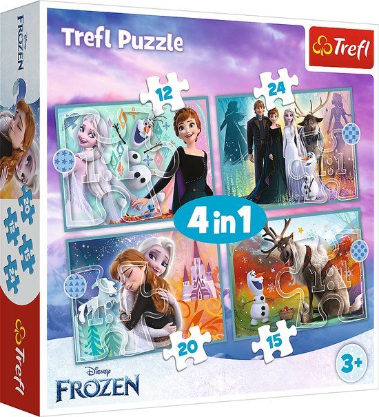 Trefl 4in1 - De wondere wereld van Frozen / Disney Frozen 2 Puzzel - 1000 Stukjes