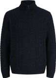 JACK&JONES JPRBLUCALLUM CABLE KNIT HALF ZIP Men's Knit Sweater - Insignia Blue - L
