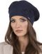 Vivisence Dames Baret - Zachte Wolmix Met Viscose Klassiek Model Met Bloemen Applicatie Rekbaar En Aansluitend - Warme Bescherming Voor Koele Dagen Comfort Voor Dagelijks Draagplezier En Cadeau - Donkergrijs