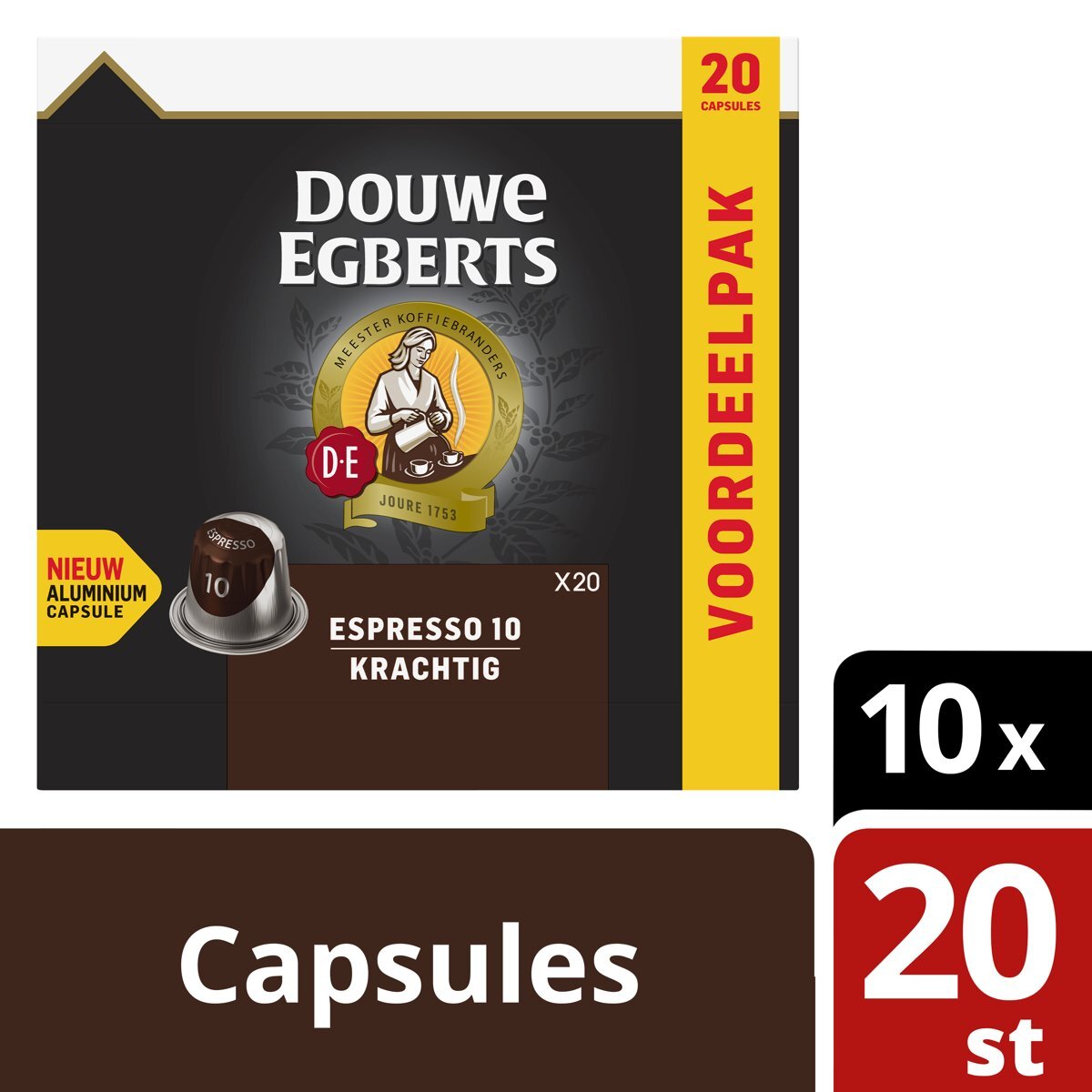 Douwe Egberts Espresso Krachtig koffiecapsules 10 x 20 cups