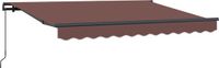 vidaXL Uitschuifbare luifel bruin 250 x 200 cm stof