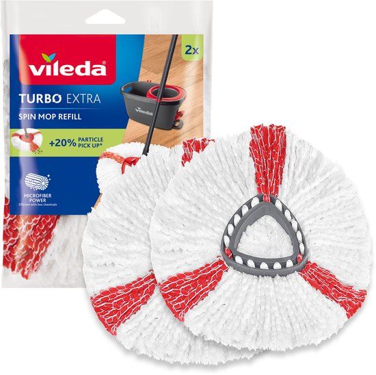 Vileda Turbo 2in Vervanging - Geschikt voor alle vloeren - 151608