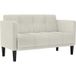 Canapé Sofa Deux Places Crème 111 Cm Velours