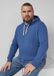 s.Oliver - Hoodie met capuchon van katoenmix met logoprint voor heren - koningsblauw - 5XL