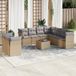 Maison Exclusive - Ensemble de meubles de jardin 10 pièces avec canapé et coussins, beige, en polyrotin
