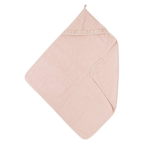 Meyco Meyco badcape met badstof ruffle 80x80cm soft pink